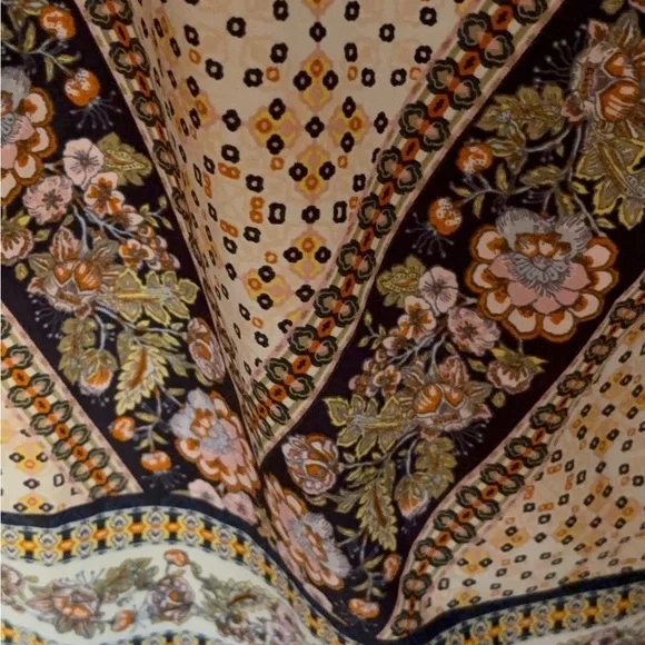 Bebop Knotted sleeves shoulder Beige Pink + Floral Flower Dress Size 3X - Picture 11 of 16